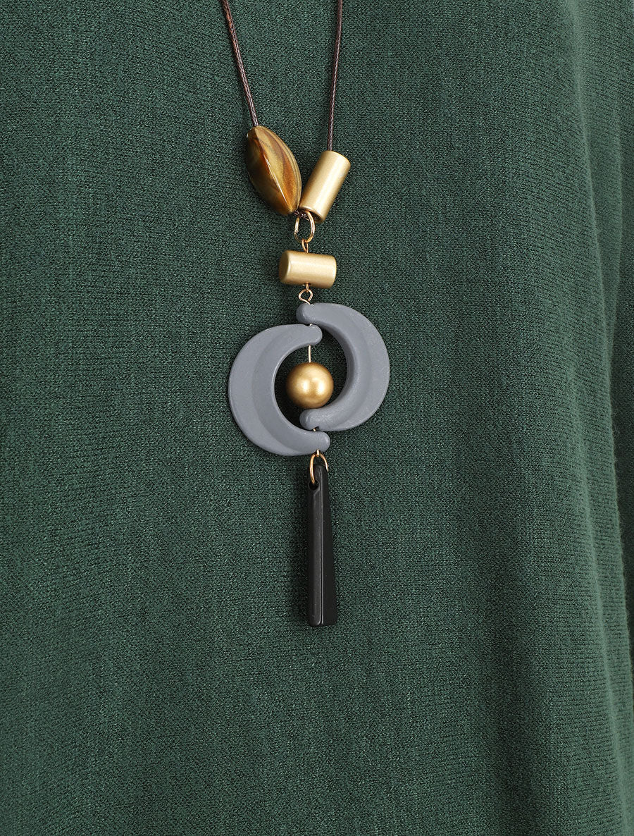 Pull ample uni manches chauve-souris - Vert foncé - 3