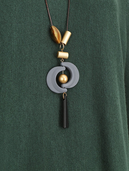 Pull ample uni manches chauve-souris - Vert foncé - 3