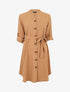 Robe chemise unie manches longues - Camel - 6