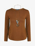 Pull droit dos boutonné - Camel - 1