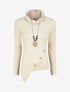 Pull fin asymétrique à col roulé - Beige - 6