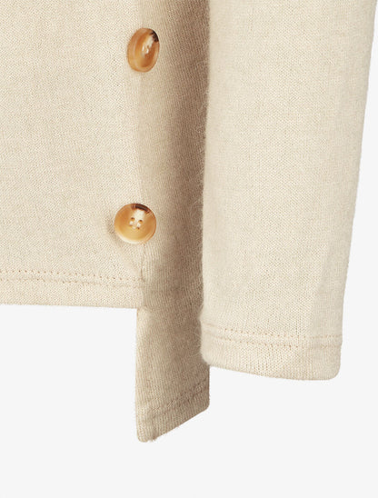 Pull fin uni à col rond - Beige - 3