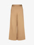 Pantalon ample taille haute à boucles - Camel - 1