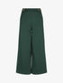 Pantalon ample taille haute à boucles - Vert foncé - 4