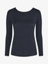 Pull fin droit dos en crochet - Marine - 1