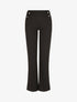 Pantalon droit taille haute à boutons - Noir - 1