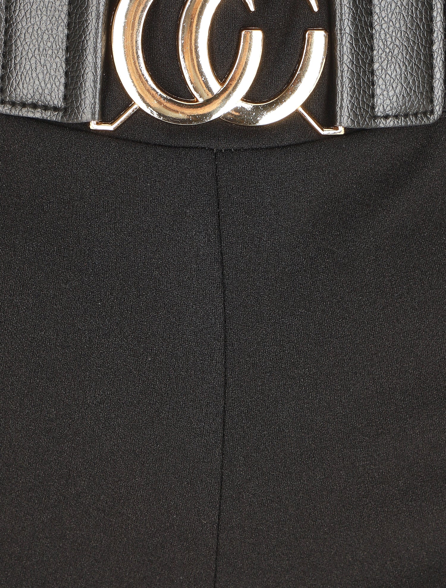 Pantalon ample taille haute uni - Noir - 3