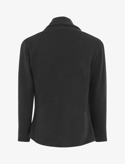 Gilet mi-long uni - Noir - 2
