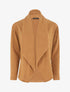 Gilet mi-long uni - Camel - 4