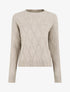 Pull fin uni classique à col rond - Beige - 1