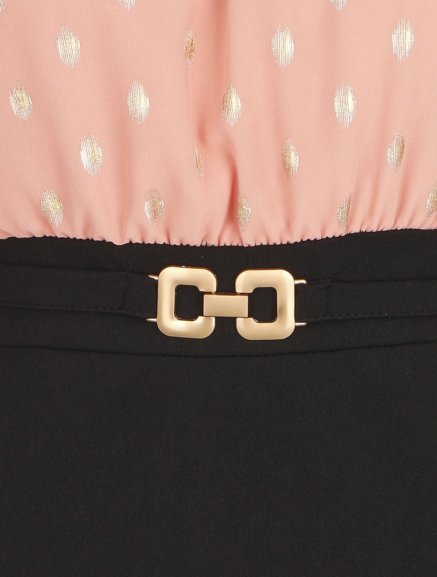 Robe droite bi-matière - Rose - 3