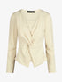 Blouse unie asymétrique - Beige - 1