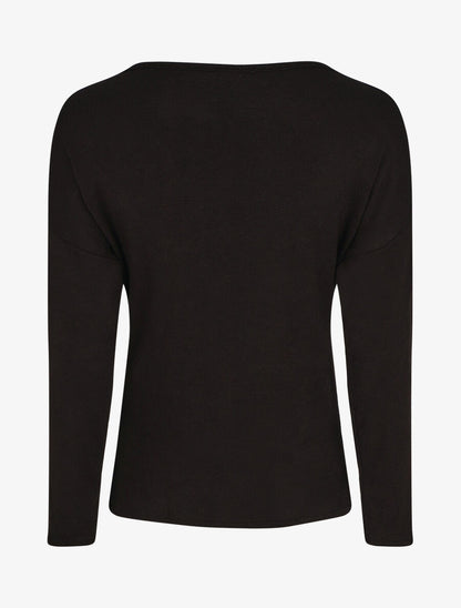 Pull droit inscription AMOUR - Noir - 2