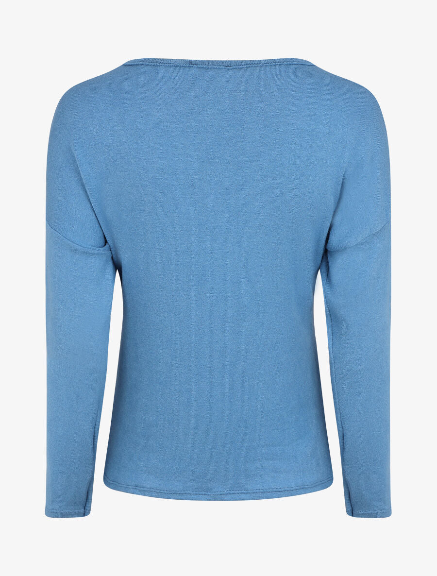Pull droit inscription AMOUR - Bleu clair - 2