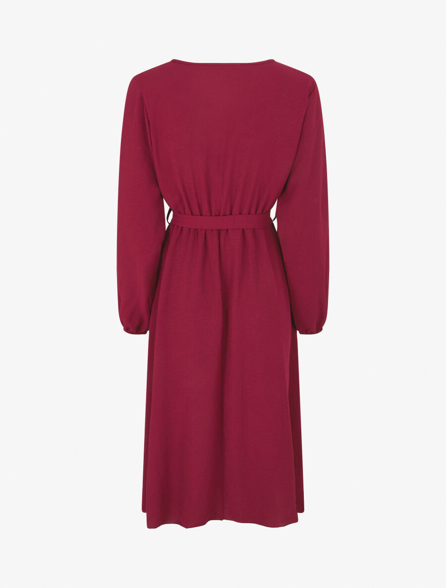 Robe longue unie - Bordeaux - 2