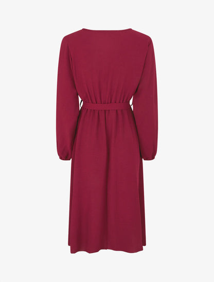 Robe longue unie - Bordeaux - 2