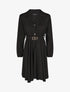 Robe chemise évasée unie - Noir - 4