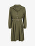 Robe chemise évasée unie - Kaki - 1