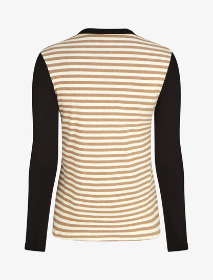 Pull rayé boléro en trompe l&