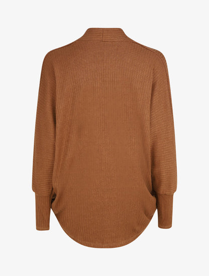 Gilet côtelé oversize à broche - Camel - 2