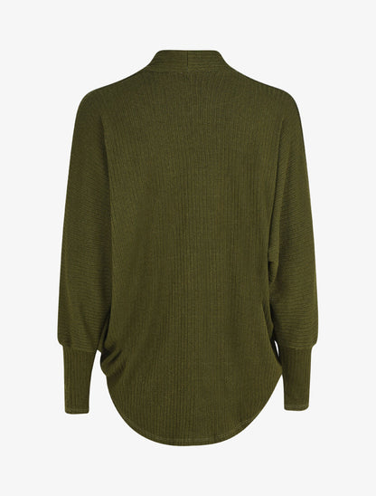 Gilet côtelé oversize à broche - Kaki - 2