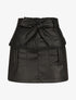 Short droit style jupe en simili - Noir - 4