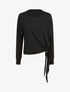 Pull droit uni à noeud - Noir - 1