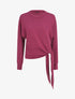 Pull droit uni à noeud - Violine - 1