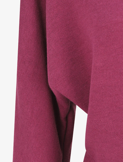 Pull droit uni à noeud - Violine - 3