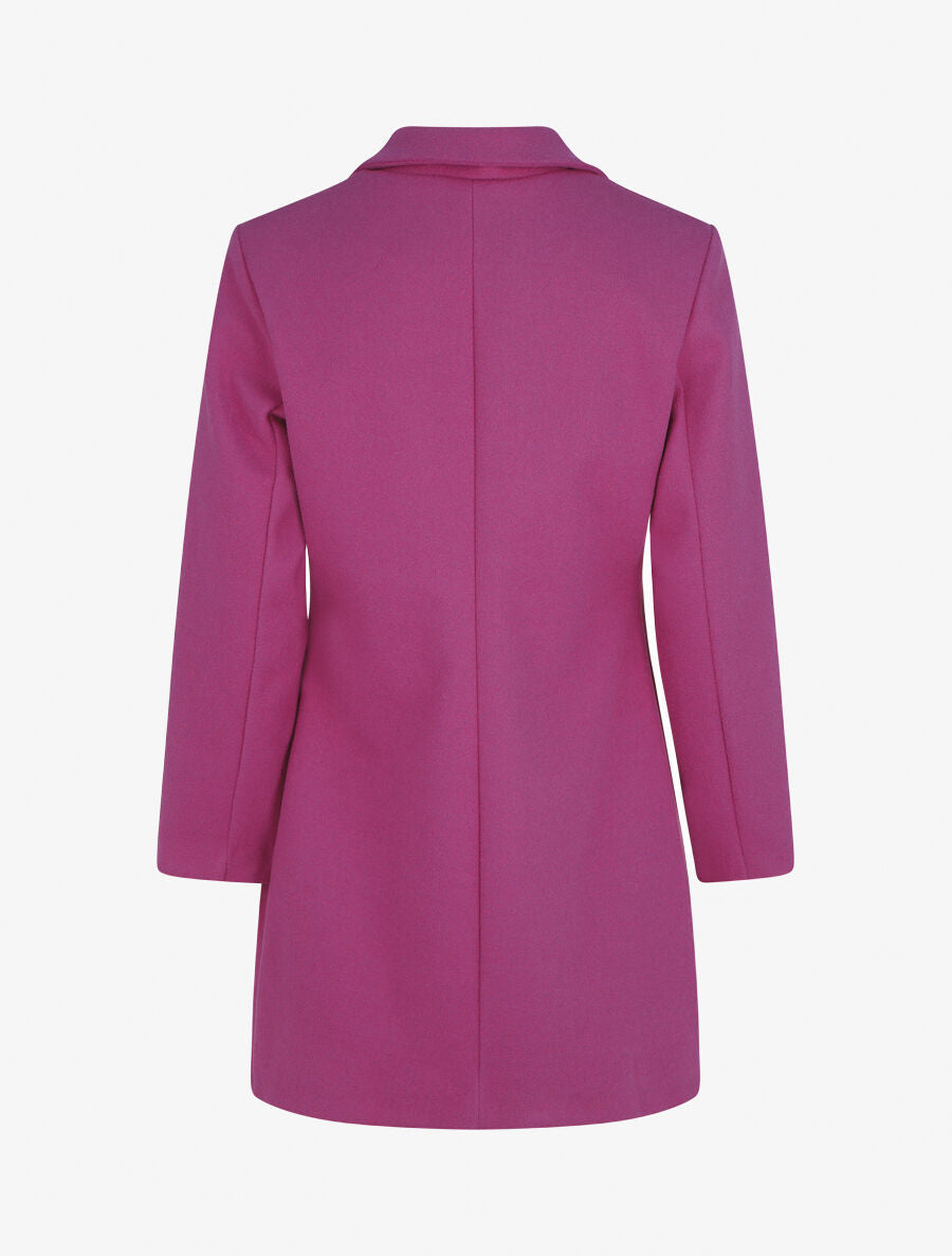Manteau droit mi-long - Violine - 2