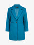 Manteau droit mi-long - Bleu canard - 1