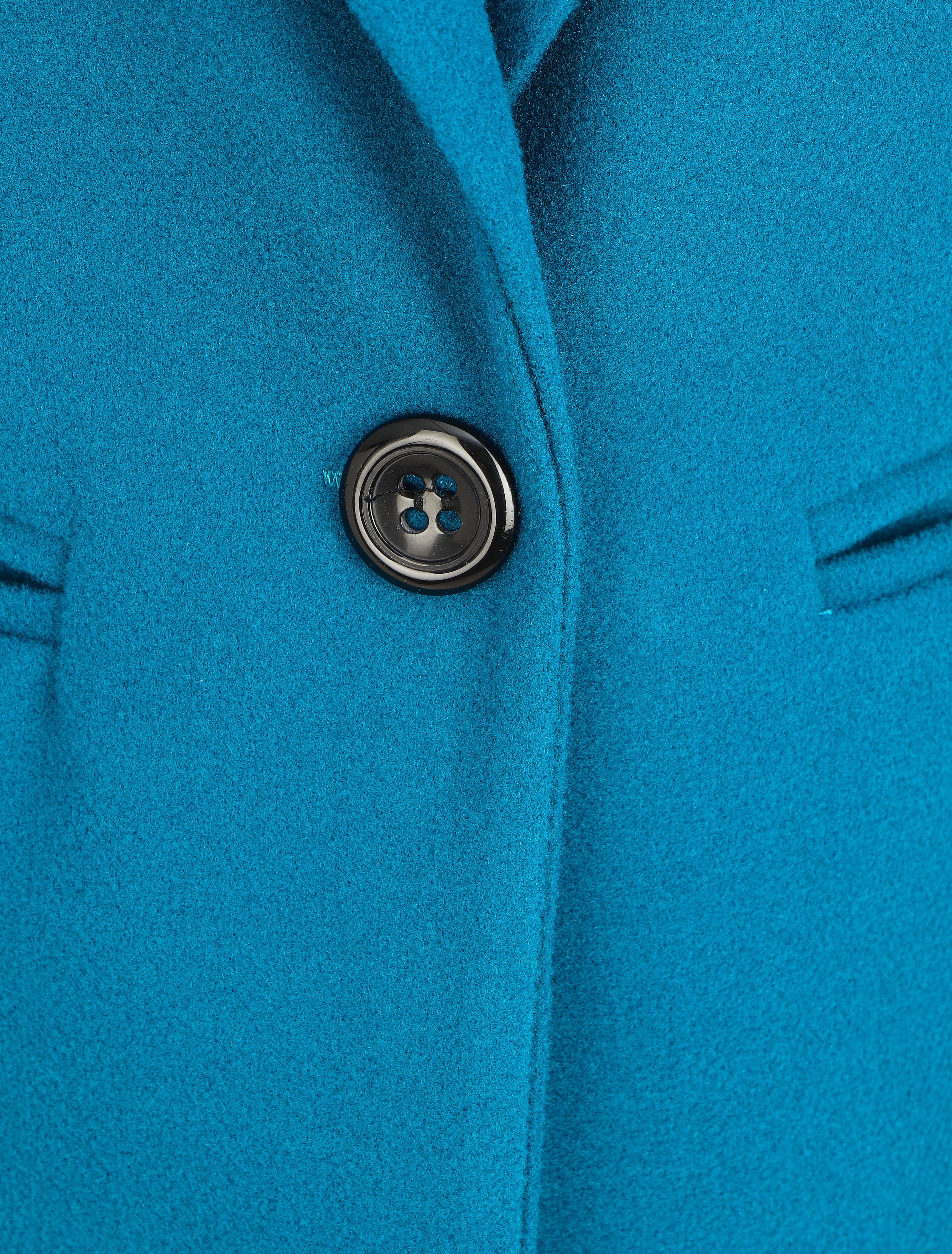 Manteau droit mi-long - Bleu canard - 3