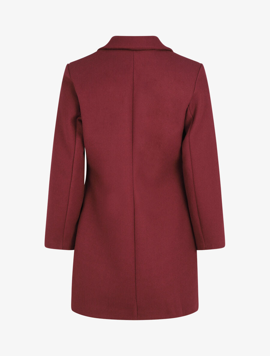 Manteau droit mi-long - Bordeaux - 2