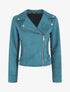Veste en suédine style perfecto - Bleu canard - 4