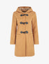 Duffle coat long coupe droite - Camel - 1