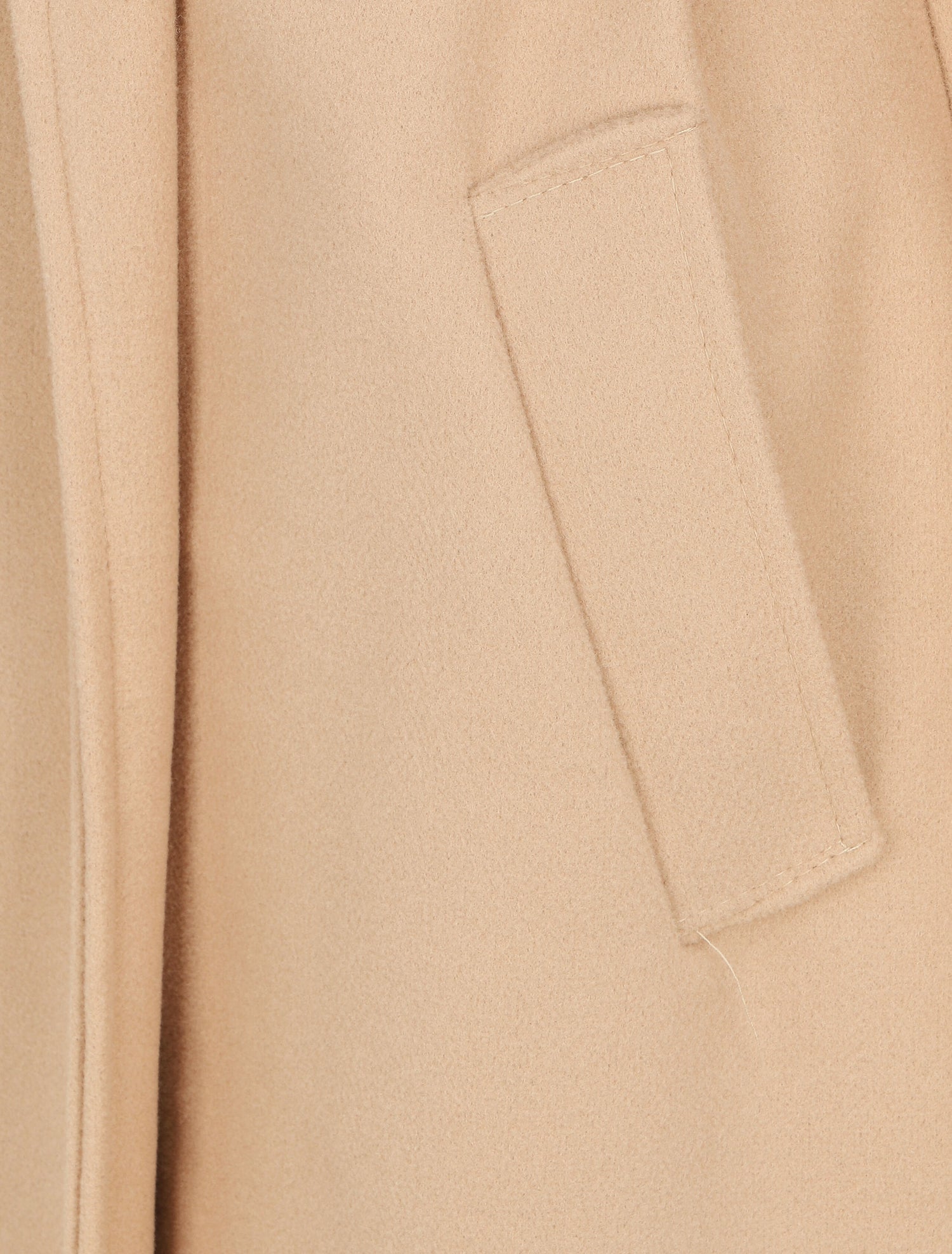 Manteau long droit à ceinture - Beige - 3