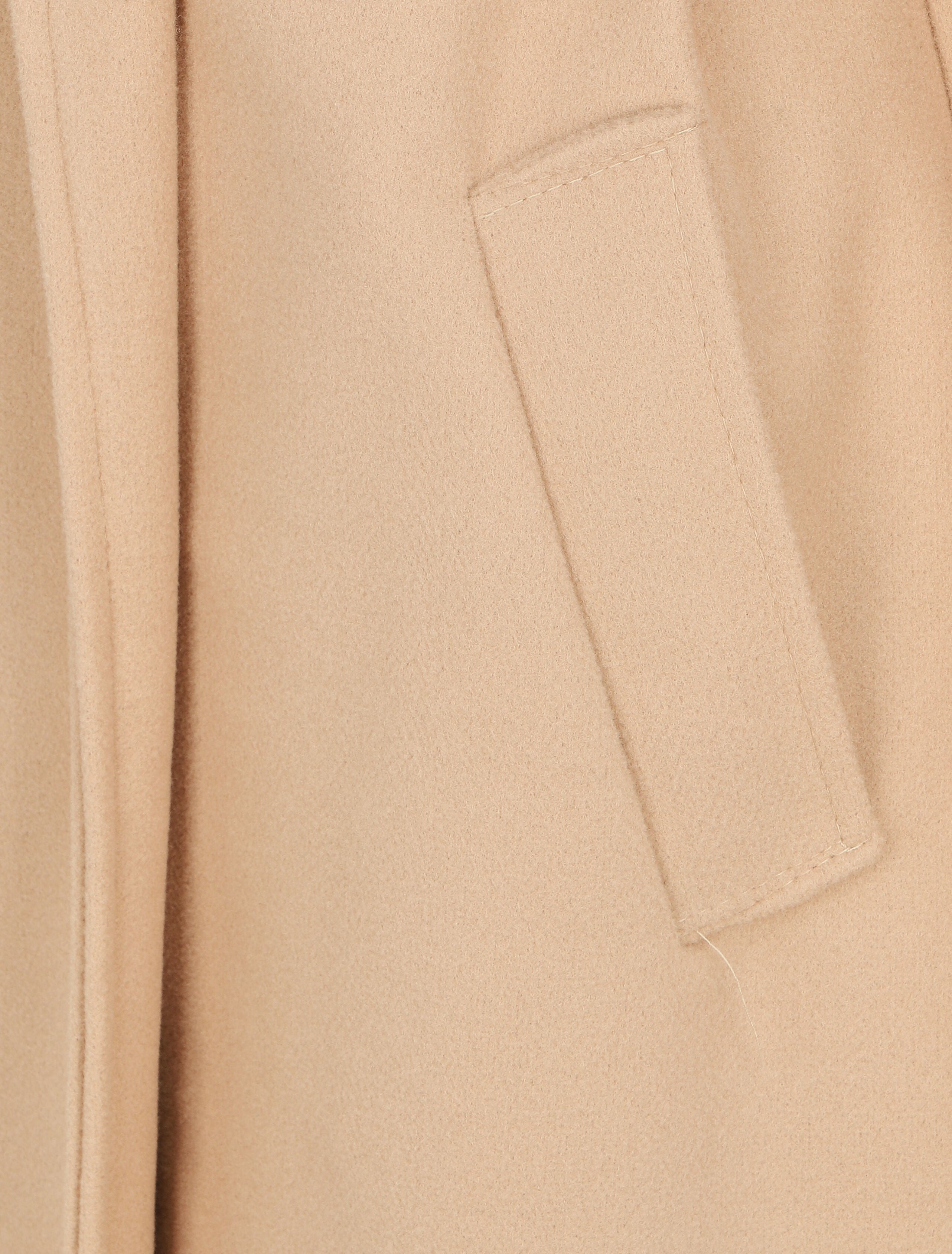Manteau long droit à ceinture - Beige - 3
