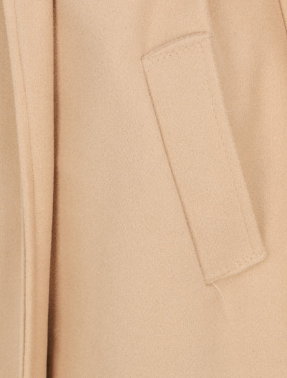 Manteau long droit à ceinture - Beige - 3