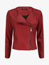 Veste en simili à fermeture zippée - Bordeaux - 1