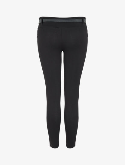 Legging taille basse à poches décoratives - Noir - 2