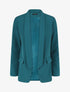 Blazer droit basique uni - Bleu canard - 1
