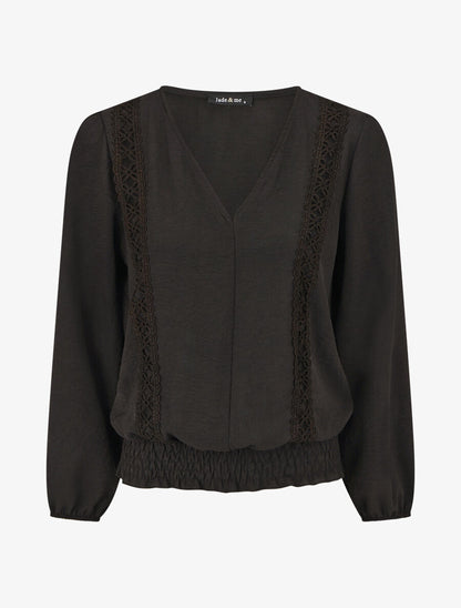 Top élastiqué à crochet - Noir - 4