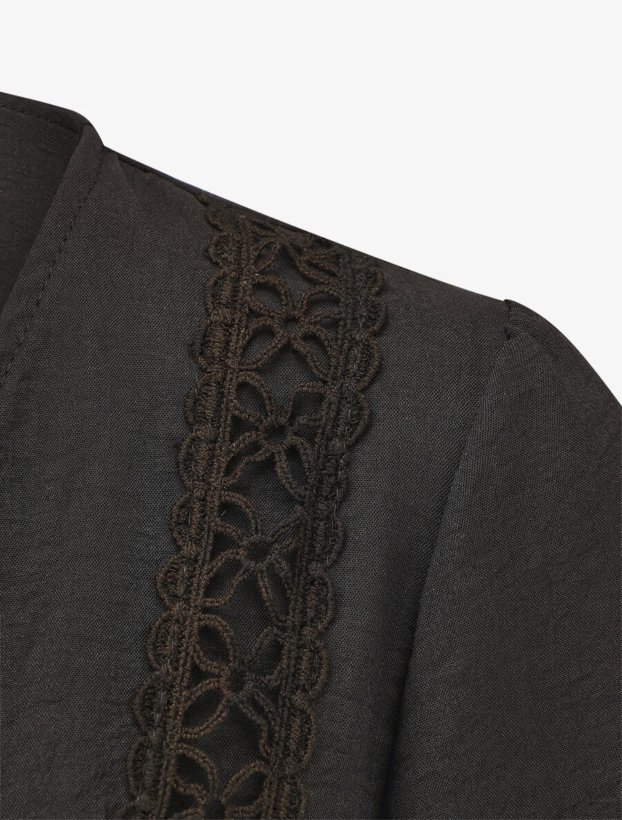 Top élastiqué à crochet - Noir - 3