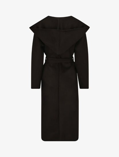 Manteau long à capuche - Noir - 2
