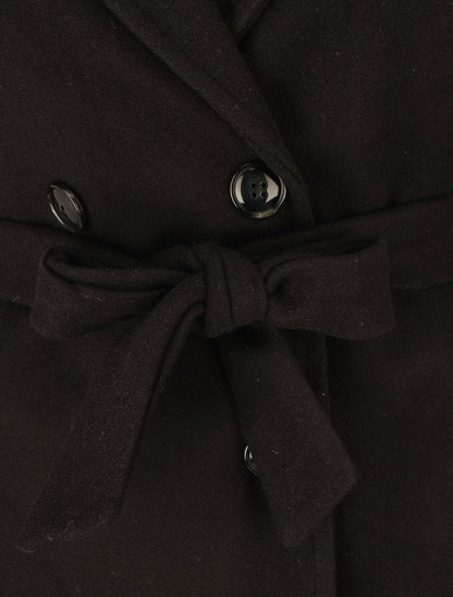 Manteau long à capuche - Noir - 3