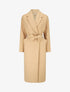 Manteau long uni ceinturé - Beige - 4