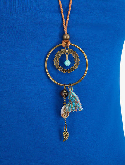 Top bénitier à détail dentelle - Bleu roi - 3