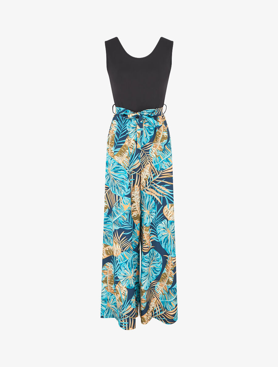 Combinaison imprimé tropical - Marine - 4