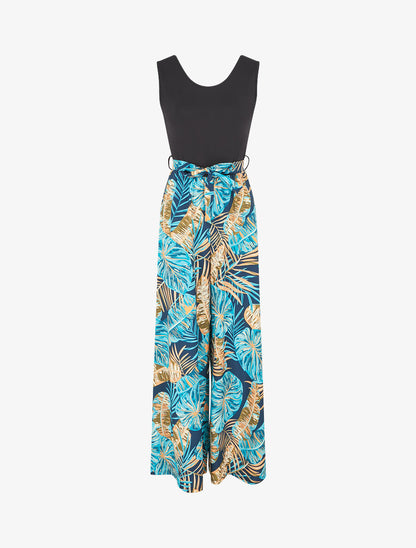 Combinaison imprimé tropical - Marine - 4