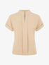 Top à manches courtes et texturé - Beige - 5